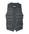 Herno Quilted Grey Waistcoat In Black