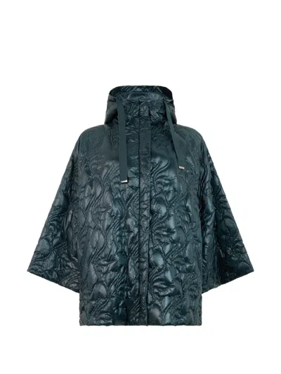 Herno Quilted Wide-sleeve Jacket In Blue