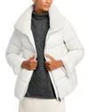 Herno Quilted With Faux Fur Puffer Coat In White