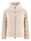 Herno Quilted Wool & Down Down Jacket In Cream