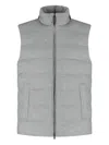 Herno Quilted Wool Gilet In Gray