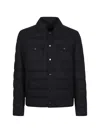 Herno Quilted Wool-blend Structured Down Jacket In Black