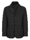 Herno Quilted Wool Jacket In Black