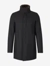Herno Wool Quilted Jacket In Fur-lined High Collar