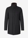 Herno Wool Quilted Jacket In Midnight Blue