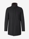 Herno Wool Quilted Jacket In Midnight Blue
