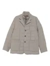 Herno Quilted Wool Jacket With Classic Collarfit In Gray