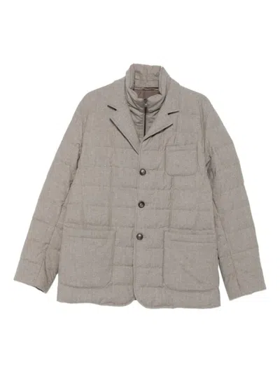 HERNO HERNO QUILTED WOOL JACKET WITH CLASSIC COLLARFIT