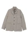 Herno Quilted Wool Jacket With Classic Collarfit In Gray