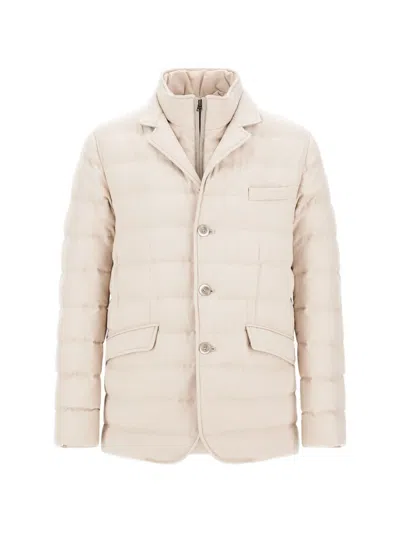 Herno Quilted Wool-blend Blazer In Pink