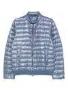 Herno Quilted Zip-front Jacket In Blue