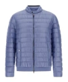 Herno Quilted Zip-front Jacket In Blue