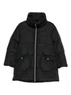 Herno Quilted Zip-up Coat In Black