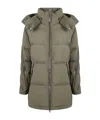 Herno Quilted Zip-up Down Jacket In Green