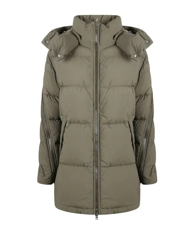 Herno Quilted Zip-up Down Jacket In Green