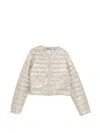 Herno Quilted Zip-up Jacket In Neutral