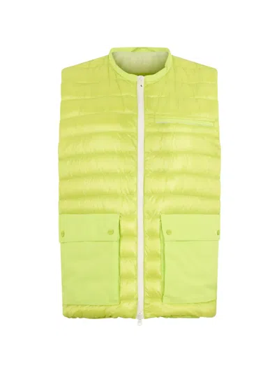 Herno Quilted Zip-fastening Gilet In Green