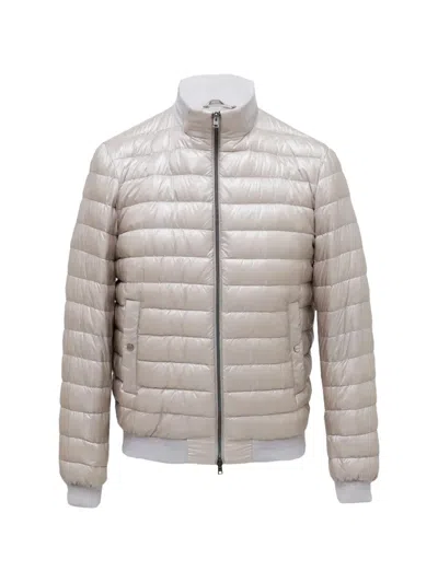 Herno Quilted Zip-up Jacket In Neutral