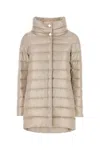 Herno Streamlined Puffer Jacket With High Collar And Quilted Texture