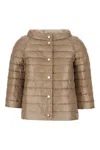 Herno Beige Nylon Down Reversible Jacket