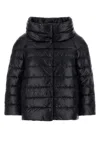 Herno Glossy Quilted Nylon Crop Down Jacket
