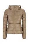 Herno Hooded Padded Quilted Down Jacket In Brown