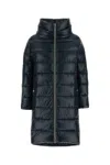 Herno Iconico Woman Puffer Midnight Blue Size 4 Polyamide In Black