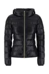 Herno Hooded Padded Quilted Down Jacket In Black