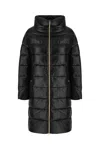 Herno Iconico Woman Puffer Midnight Blue Size 4 Polyamide In Black