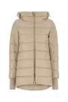 Herno A-shape Jacket In Arendelle And New Lady Faux Fur In Beige O Tan