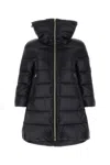 Herno Black High Neck Down Jacket In Black