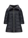 Herno Black High Neck Down Jacket In Black