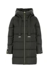 Herno A-shape In Raso Con Cappuccio In Gray