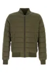 Herno Lightweight Quilted Bomber Jacket With Ribbed Details In Multi