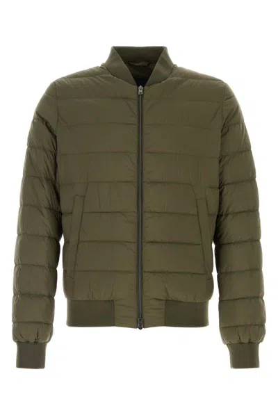 Herno Lightweight Quilted Bomber Jacket With Ribbed Details In Multi
