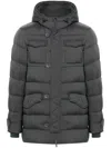 Herno Hooded Puffer Coat In Grey
