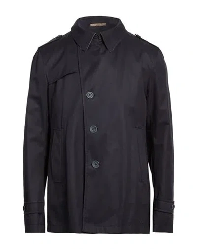Herno Rain Collection Man Jacket Midnight Blue Size 48 Cotton, Polyester In Black