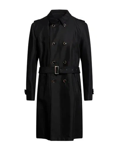 Herno Rain Collection Man Overcoat & Trench Coat Black Size 46 Cotton, Polyamide