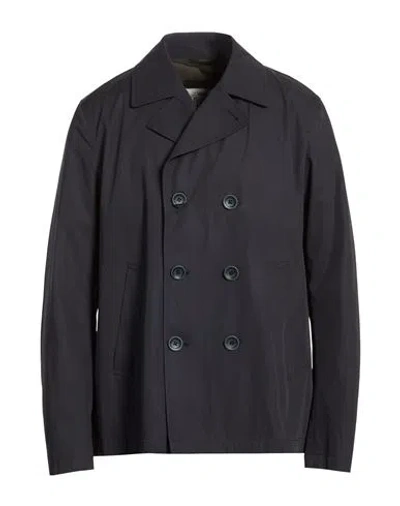 Herno Rain Collection Man Overcoat & Trench Coat Midnight Blue Size 44 Cotton In Black