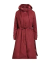 Herno Rain Collection Woman Coat Brick Size 6 Cotton, Polyamide In Red