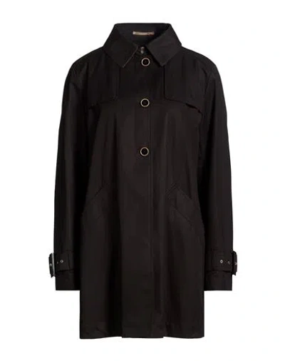 Herno Rain Collection Woman Overcoat & Trench Coat Black Size 14 Cotton, Polyester