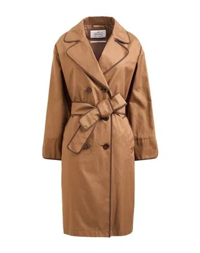 Herno Rain Collection Woman Overcoat & Trench Coat Brown Size 6 Cotton, Viscose