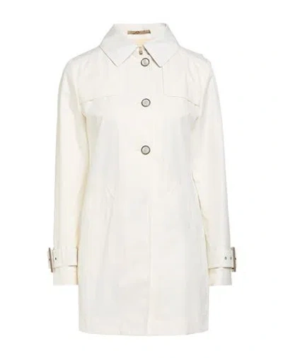Herno Rain Collection Woman Overcoat & Trench Coat Cream Size 4 Cotton, Polyester In White