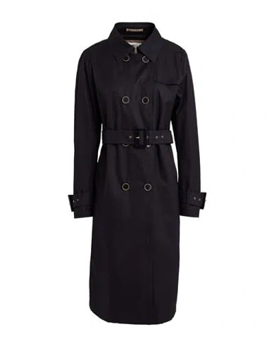 Herno Rain Collection Woman Overcoat & Trench Coat Midnight Blue Size 12 Cotton, Polyester