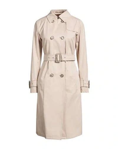 Herno Rain Collection Woman Overcoat & Trench Coat Sand Size 2 Cotton, Polyester In Neutral
