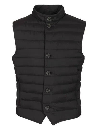 Herno Rain Proof Vest Coats Black In Multi
