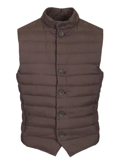 Herno Rain Proof Vest Coats Brown