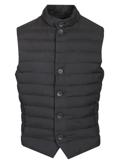 Herno Rain Proof Vest Duvets And Padded Items Blue In Black