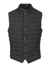 Herno Rain Proof Vest Duvets And Padded Items Blue In Gray