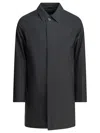 Herno Point-collar Single-breasted Coat In Blue